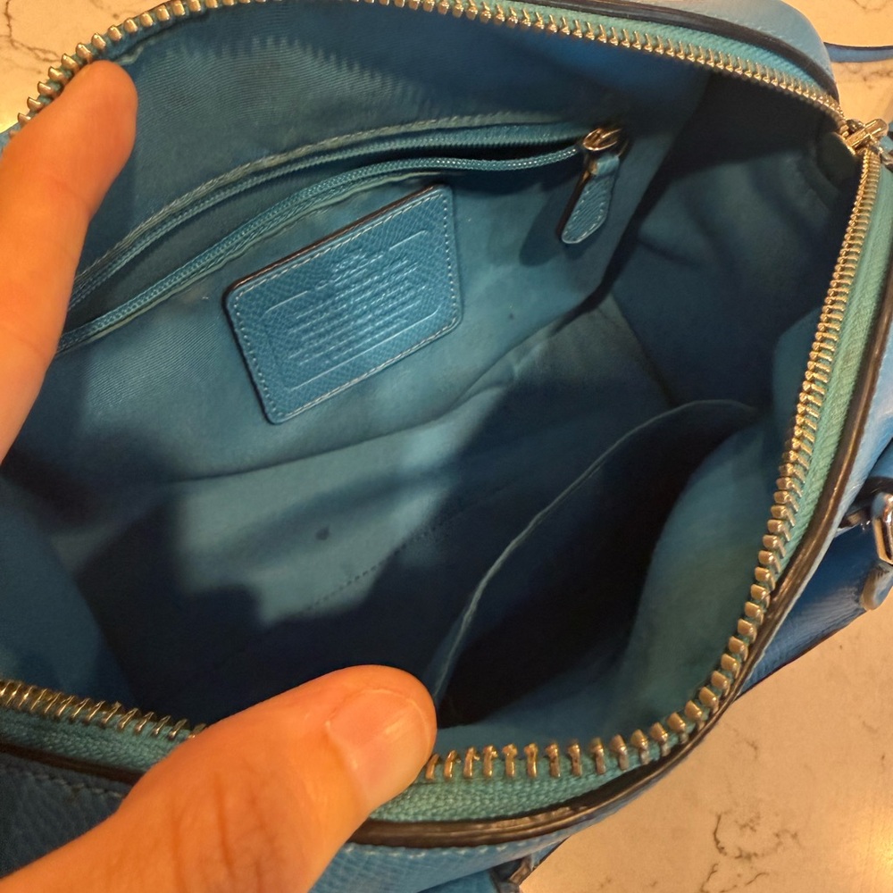 Coach Mini Bennett Satchel in Lapis Blue Leather Crossbody - Picture 4 of 11
